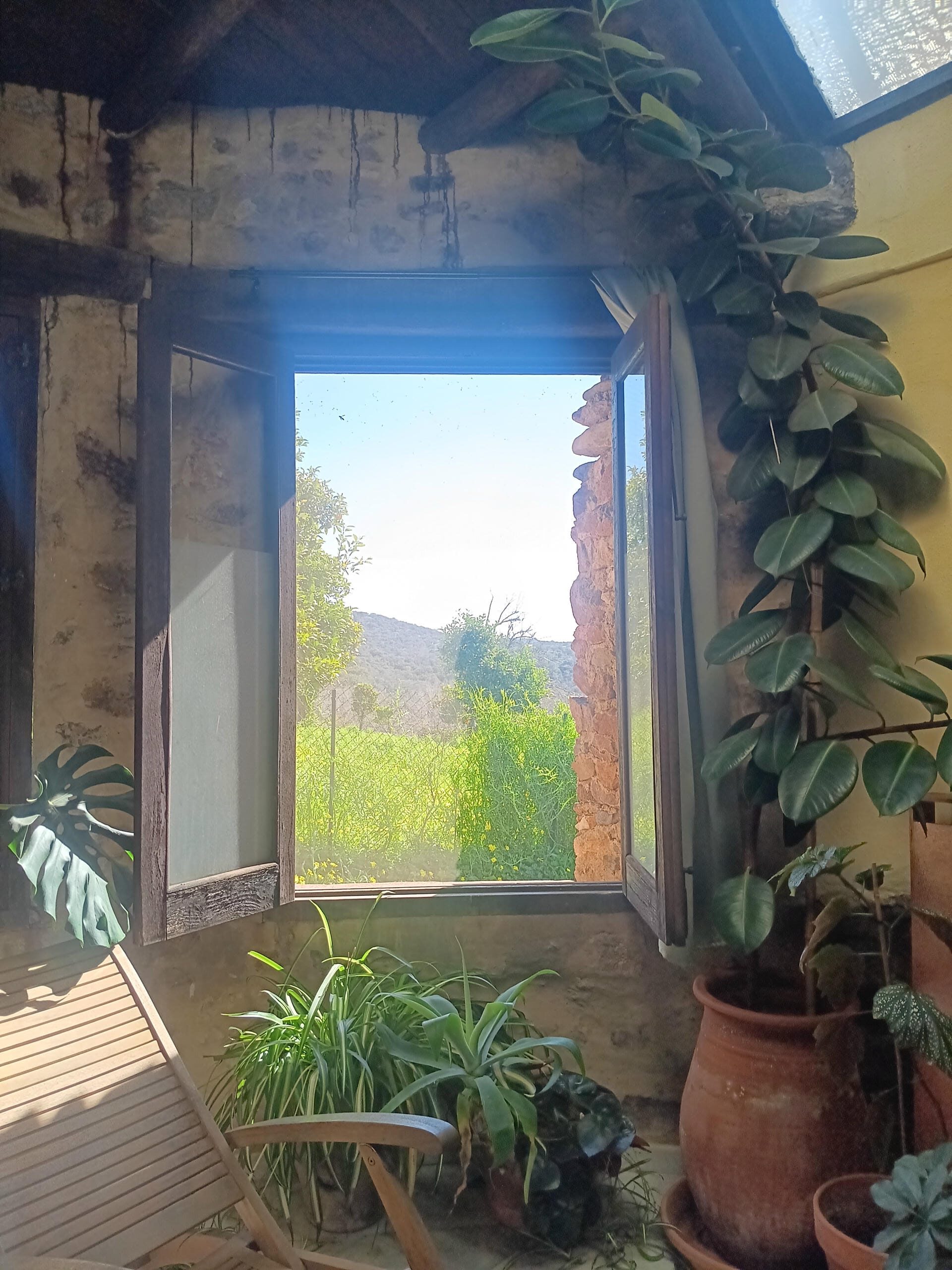 Ventana con vistas al campo