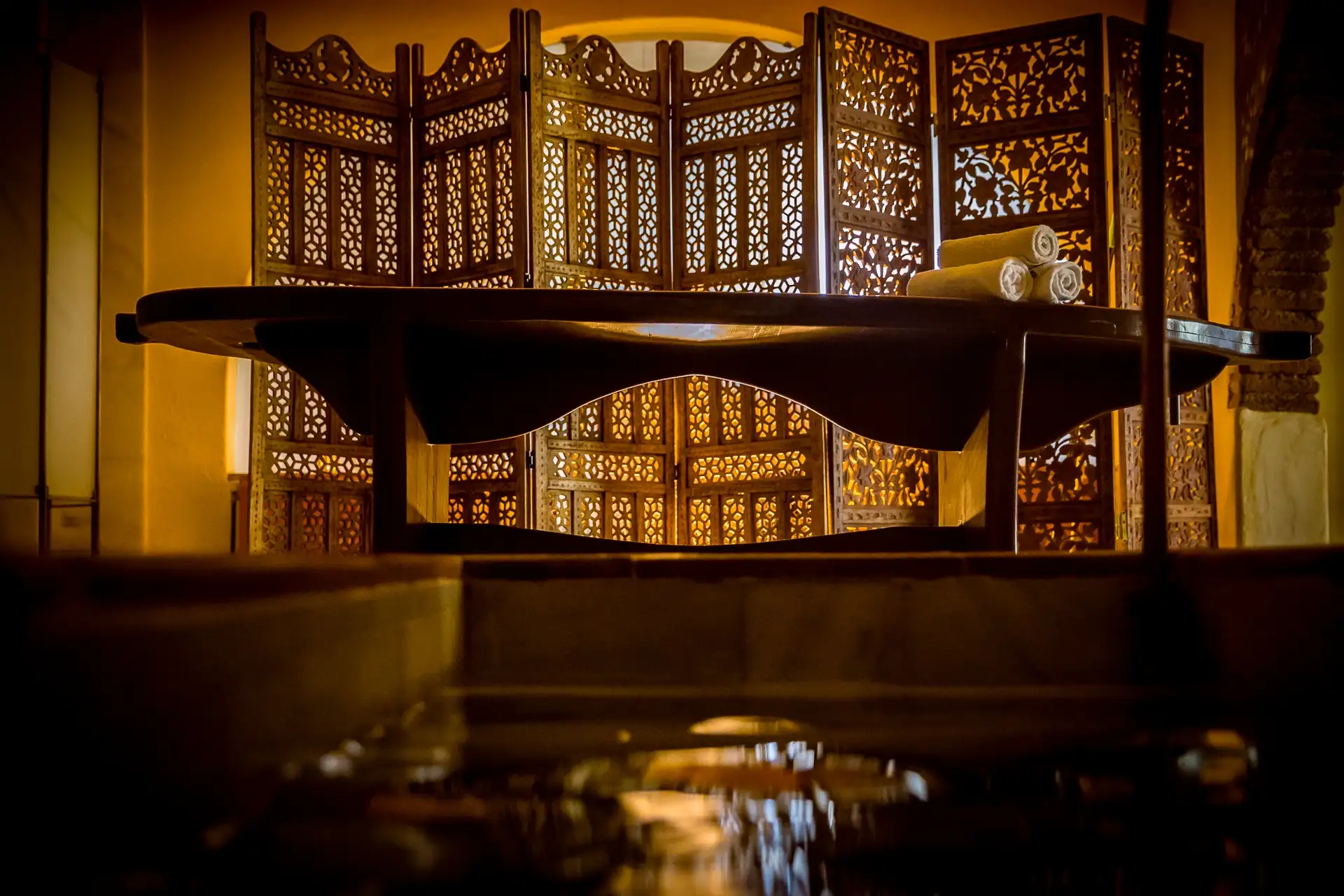 Hammam desde la piscina